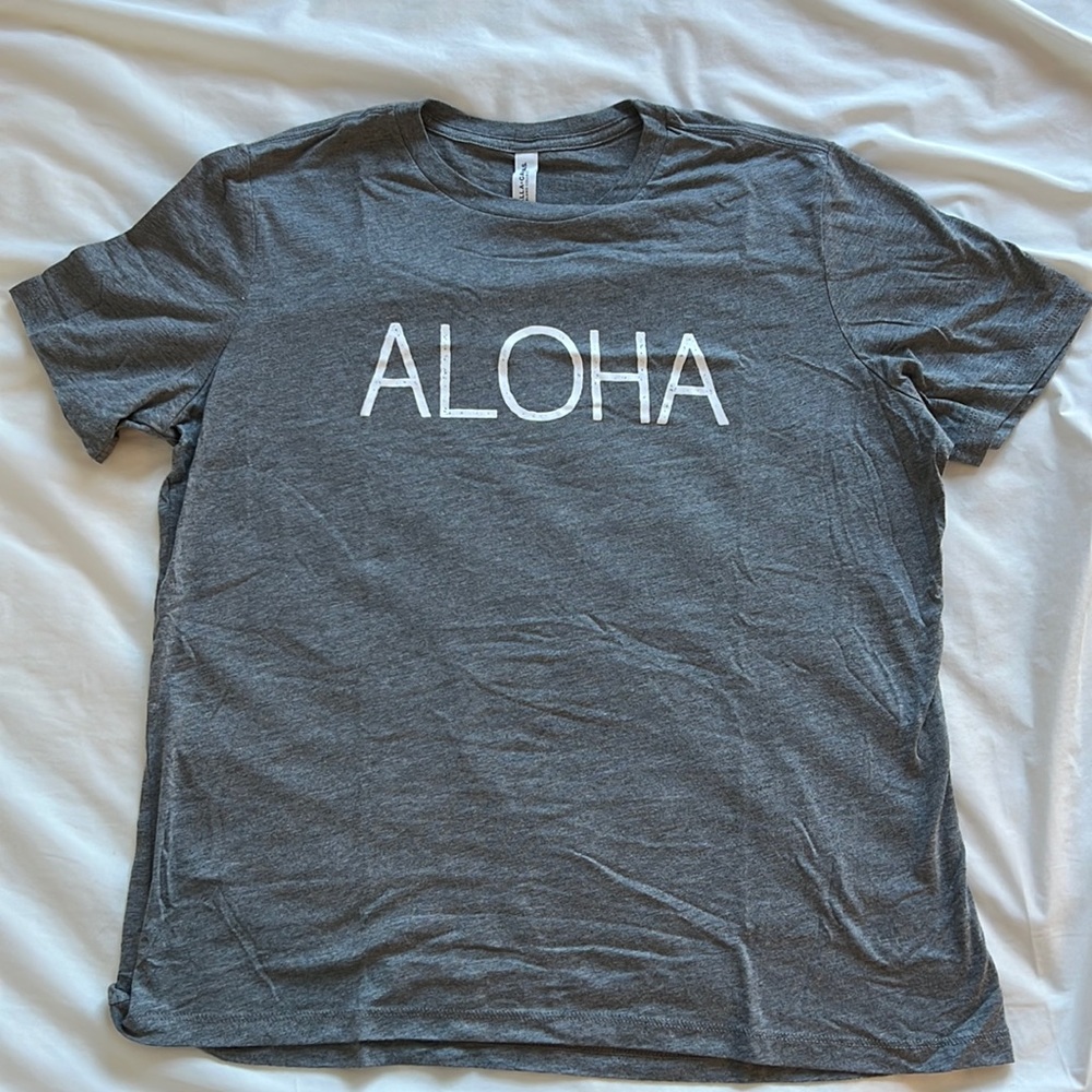 Gray “Aloha” shirt
